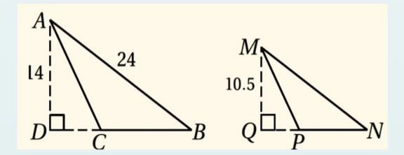 إذا كان  ABC~∆MNP∆~ في الشكل أدناه ، فإن MNتساوي(1نقطة)