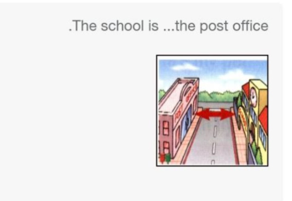 The school is ...the post office